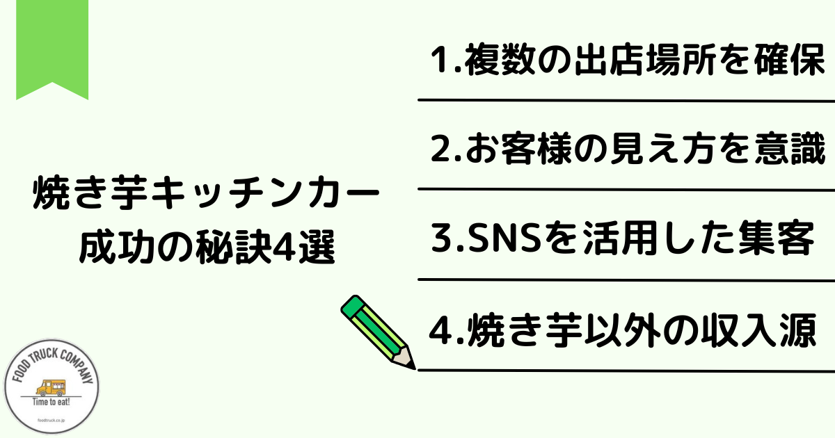 石焼き芋キッチンカー成功の秘訣4選