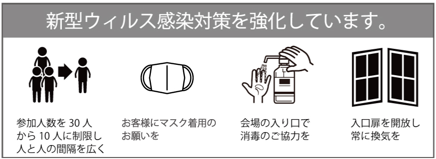 試食見学会のコロナの対策に関しまして