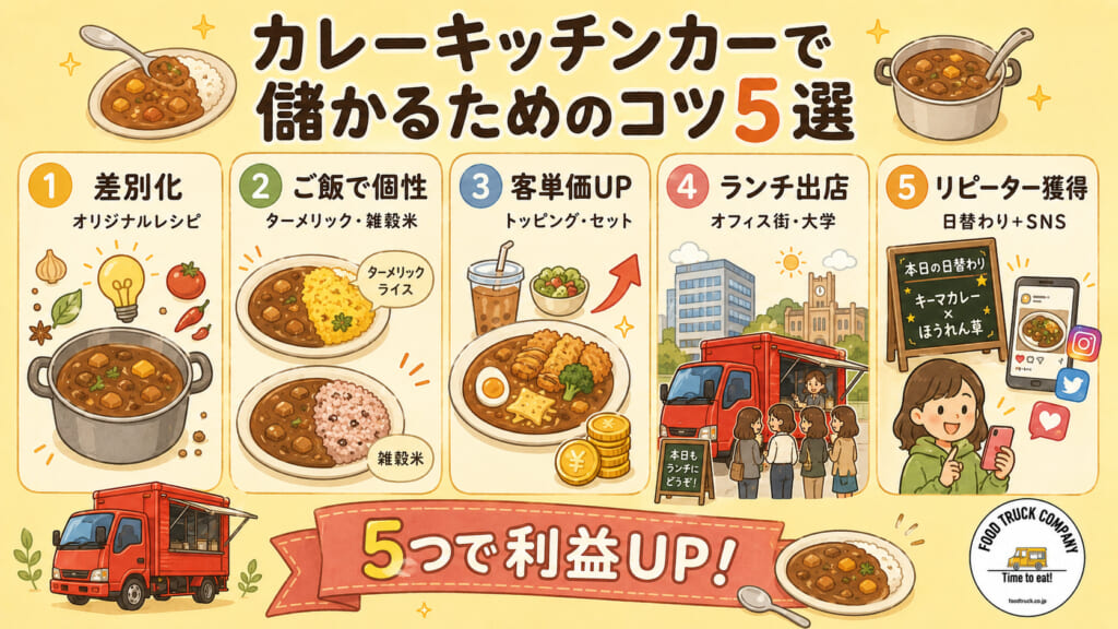 カレーキッチンカーで儲かるためのコツ5選