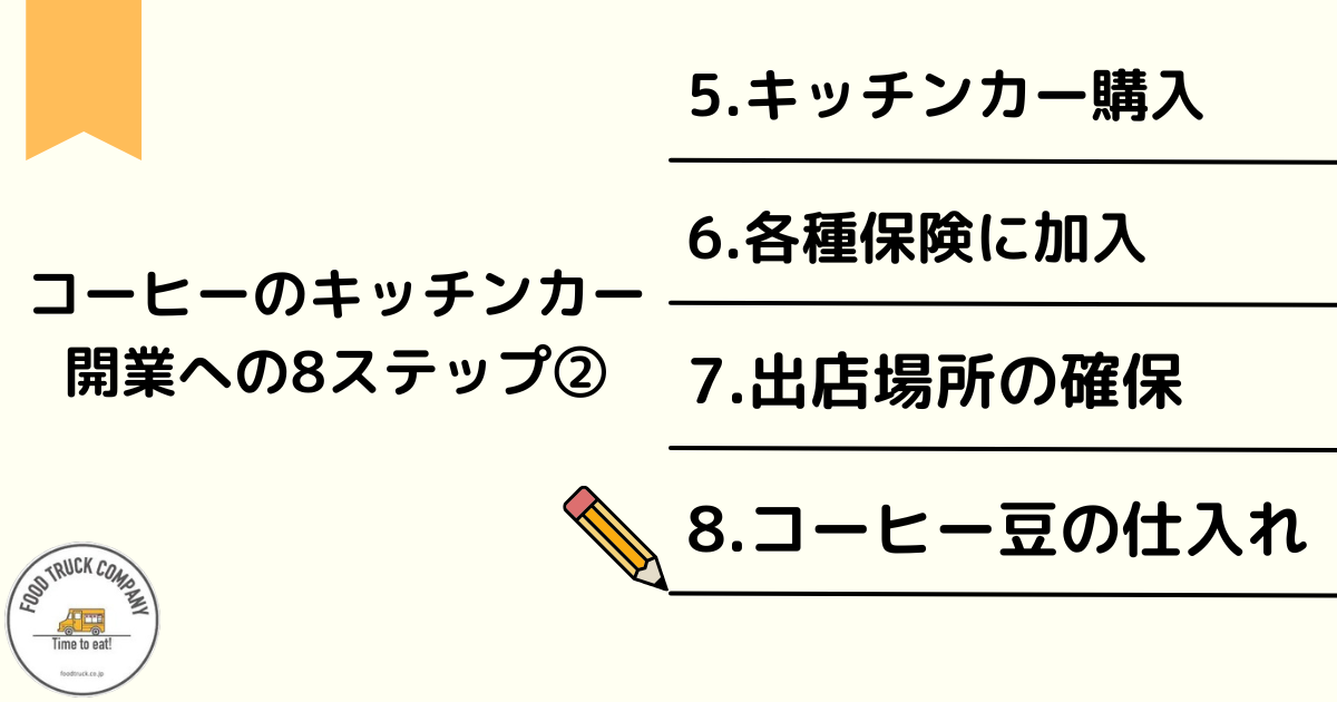 キッチンカーのコーヒーショップ開業までにやること8選