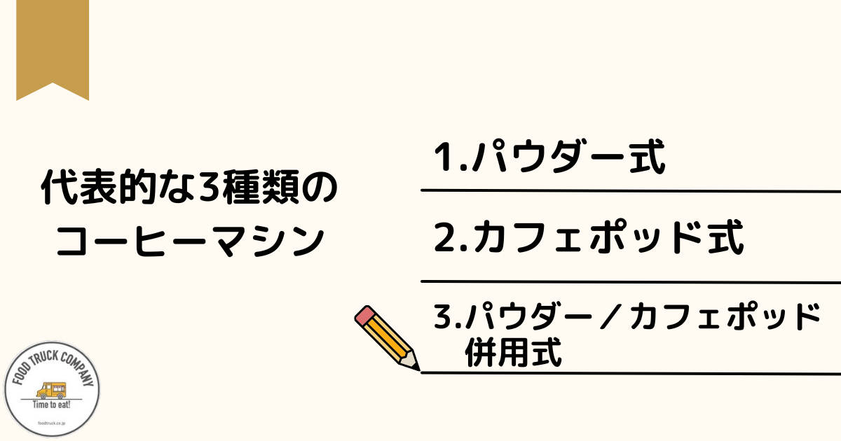 代表的な3種類のコーヒーマシンの特徴を解説