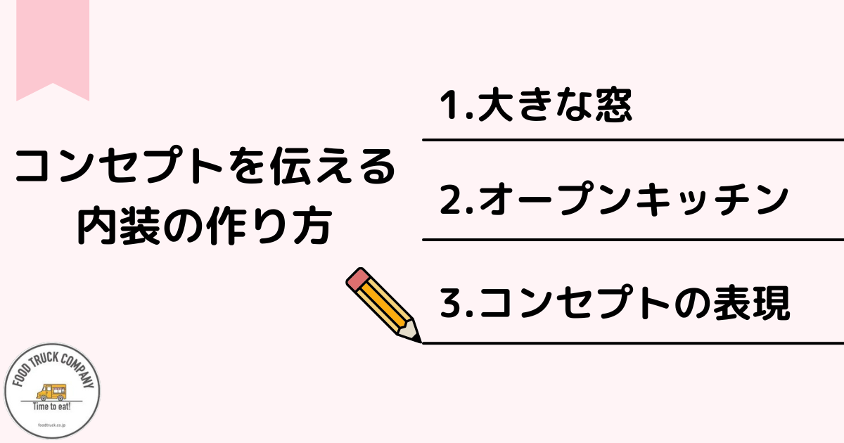 キッチンカーのコンセプトを見た目で伝える内装の作り方