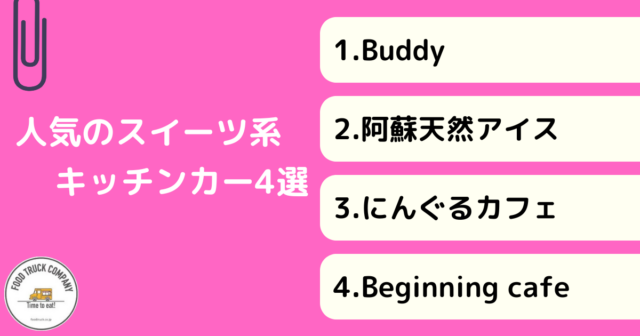 スイーツメニューが人気！熊本県のキッチンカー4選！