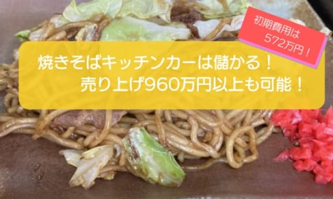 焼きそばのキッチンカーは儲かる！？売り上げ960万円も可能！初期費用は572万円！