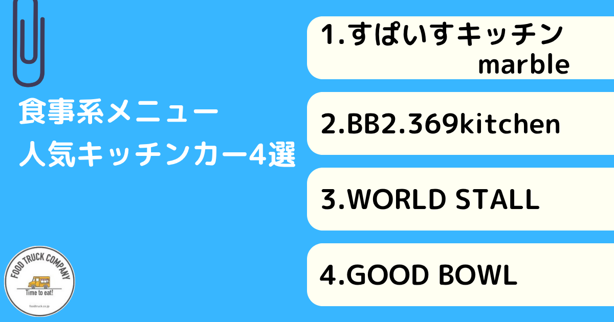食事系メニューで人気の沖縄のキッチンカー4選