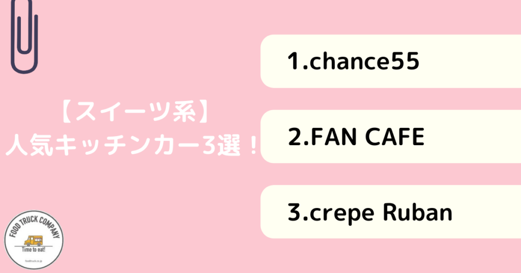 大分県でスイーツ系メニューが人気のキッチンカー3選!