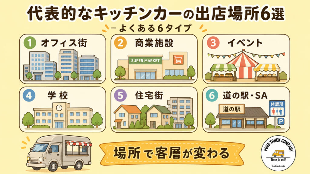 【場所別】キッチンカーの出店料の相場一覧