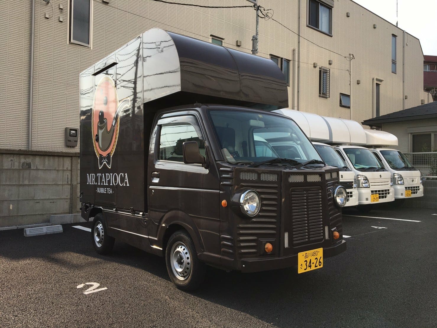 軽トラック かわいいsuzuki キャリイの茶色キッチンカー 移動販売車 キッチンカー の製作 フードトラックカンパニー 公式