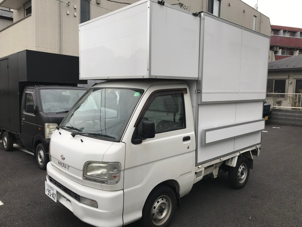 軽トラ 中古のdaihatsu ハイゼットのキッチンカー 移動販売車 キッチンカー の製作 フードトラックカンパニー 公式