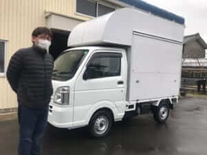 愛知県豊川市の中根健二様の「だし巻き」のキッチンカーを製作させていただきました