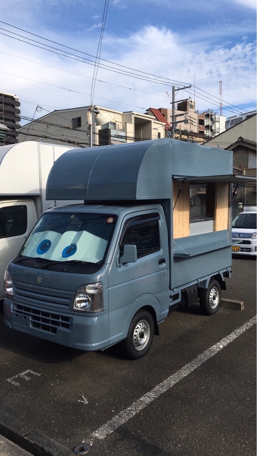 軽トラック】SUZUKI/キャリイのブルーのキッチンカー 移動販売車 