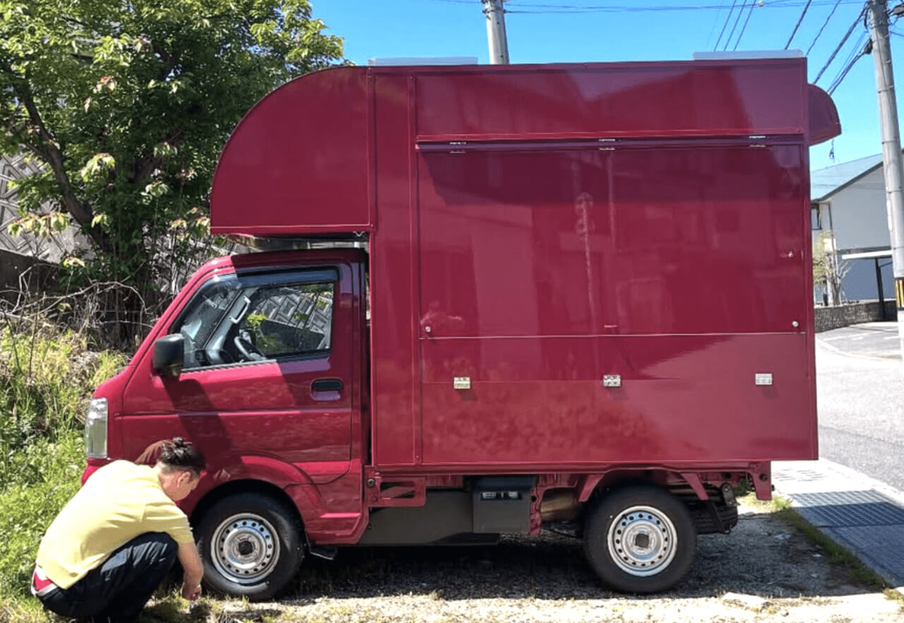 移動販売車　製作　総額25万円　キッチンカー用 パーツ一式&取付　　サンバー限定 広島県呉市「喫茶ファム」様のキッチンカーを製作させていただきました